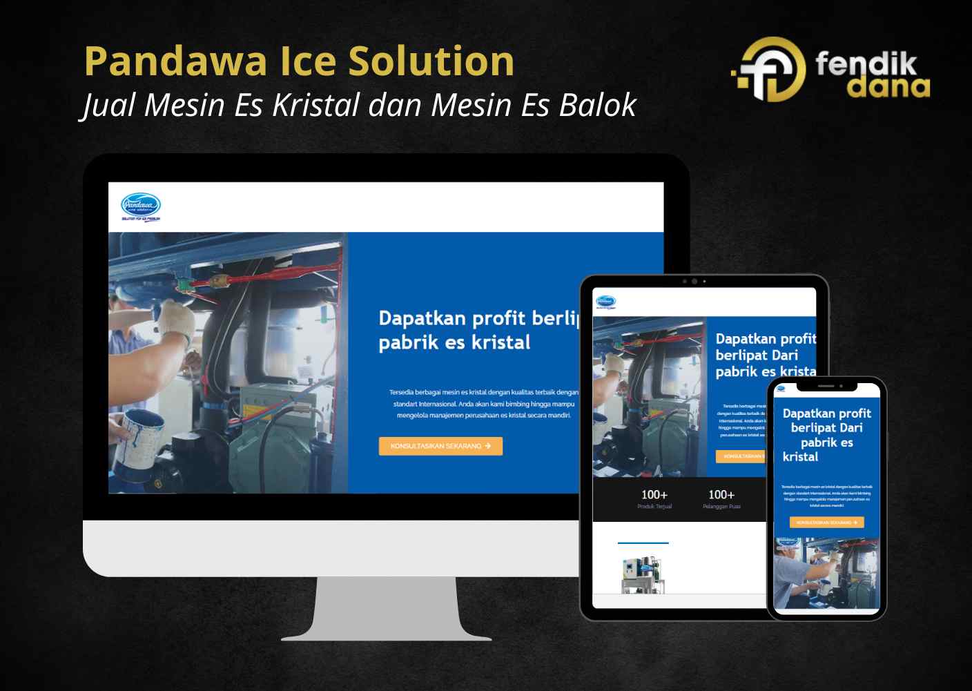 Portfolio dan Studi Kasus Desain Web Pandawa Ice Solution​