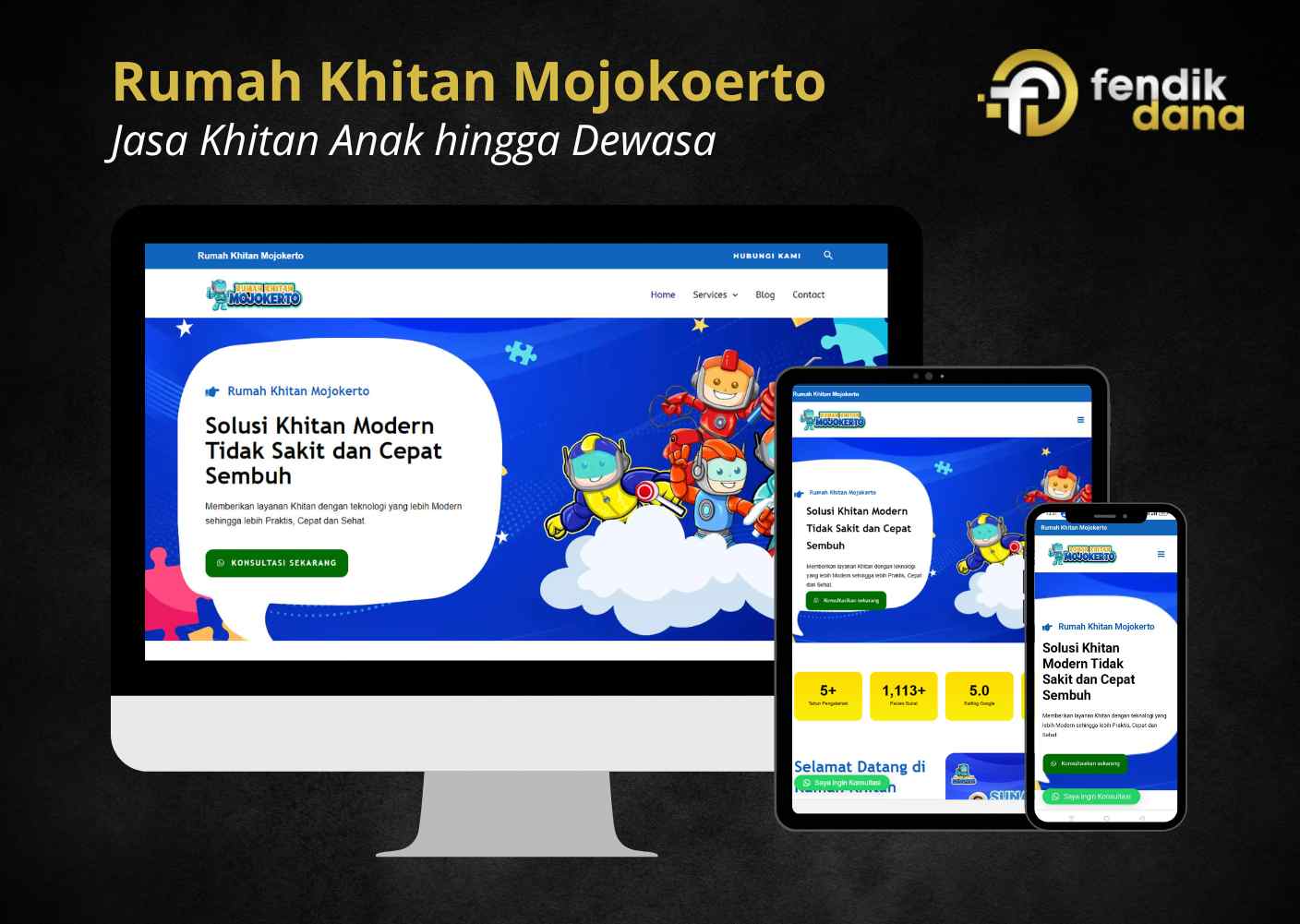 Portfolio Desain Website Rumah Khitan Mojokerto