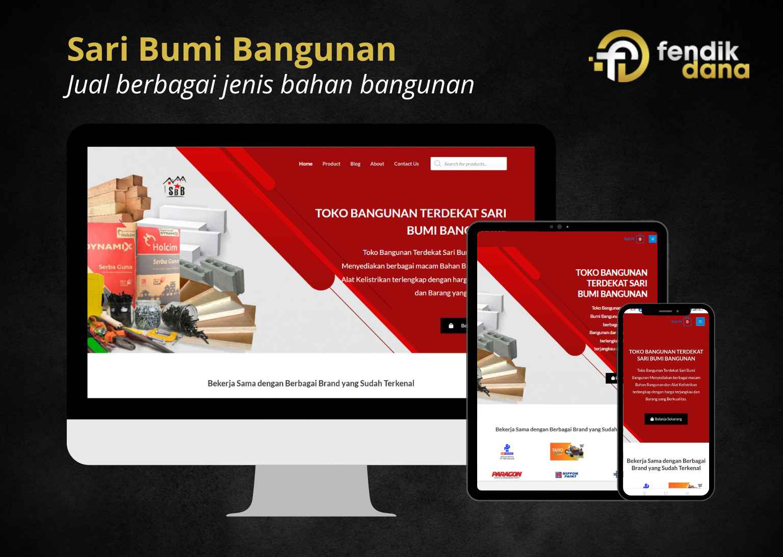 Portfolio Desain Website Sari Bumi Bangunan
