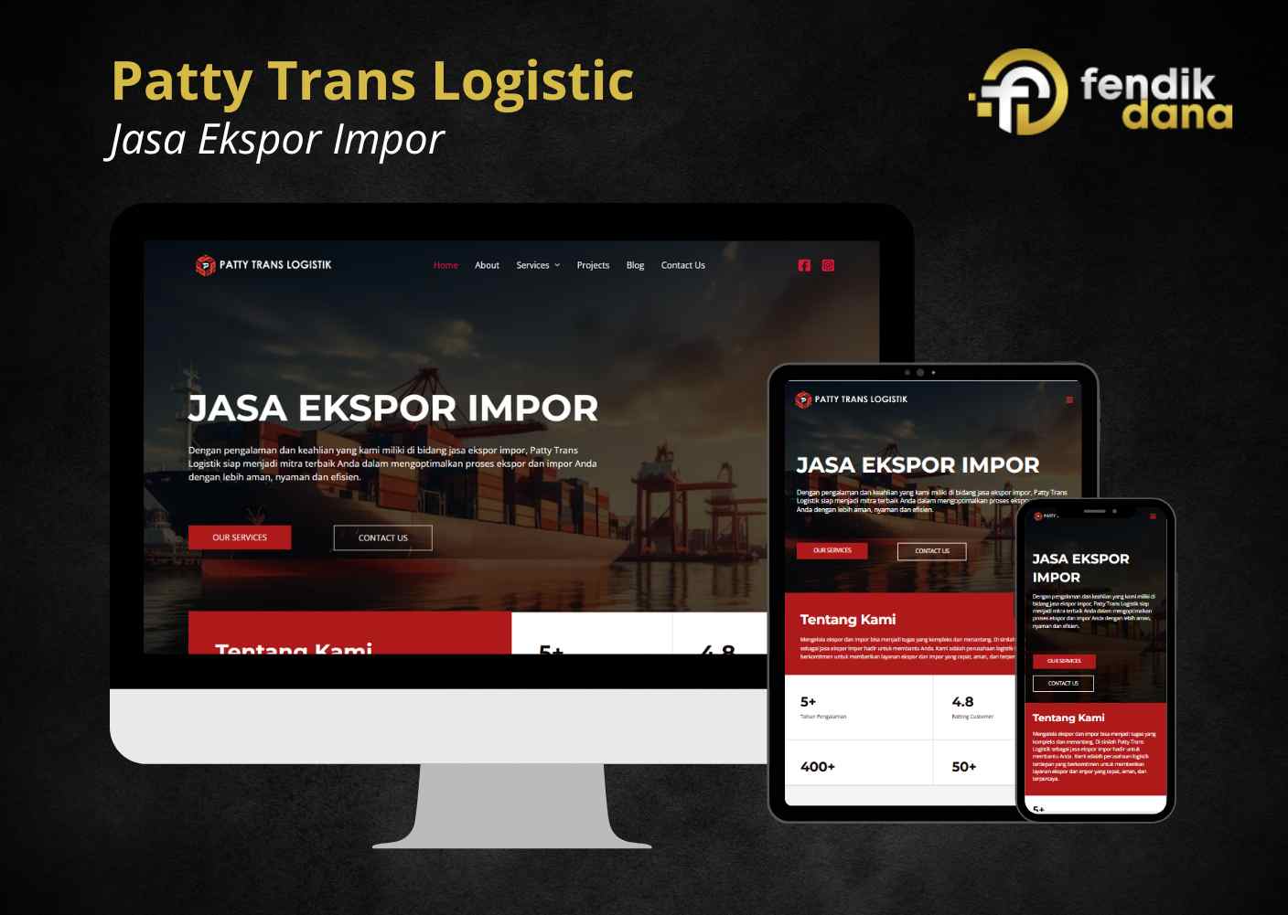 Portfolio Website Company Profile Patty Trans Logistik