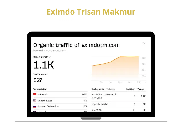 Portfolio dan Studi Kasus SEO Eximdo Trisan Makmur
