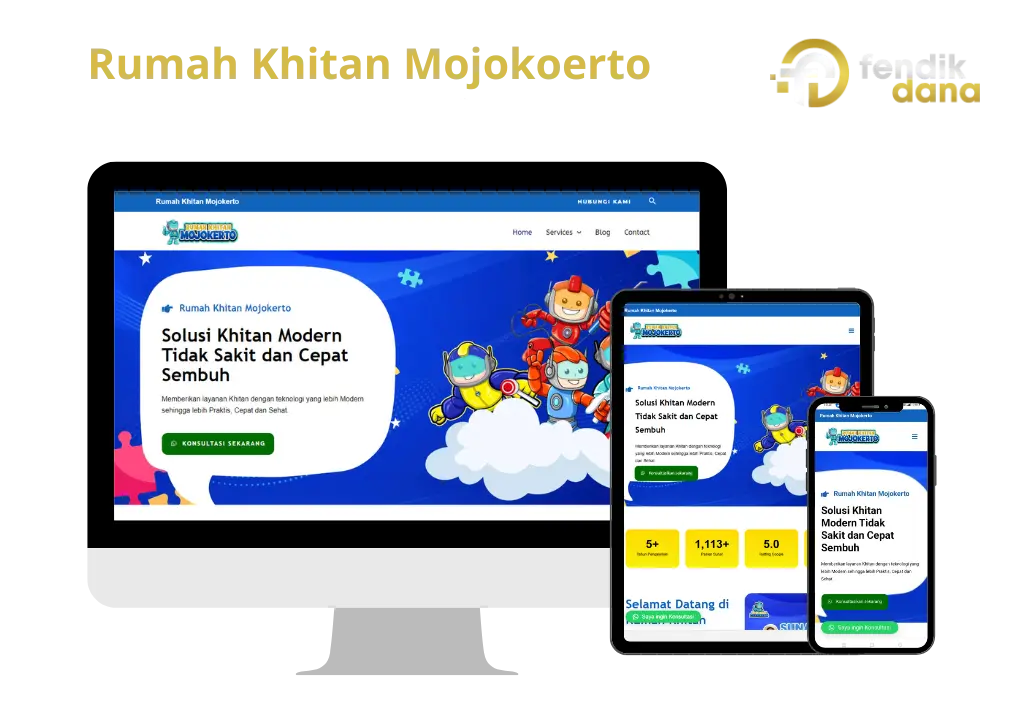Portfolio dan Studi Kasus Desain Web Rumah Khitan Mojokerto