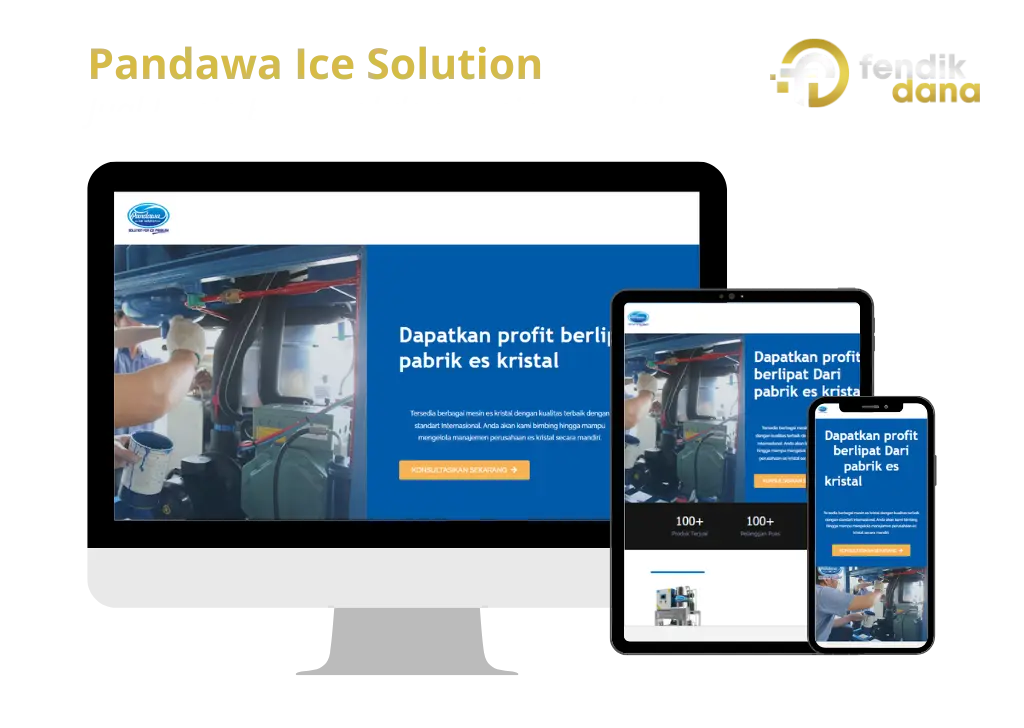 Portfolio dan Studi Kasus Desain Web Pandawa Ice Solution